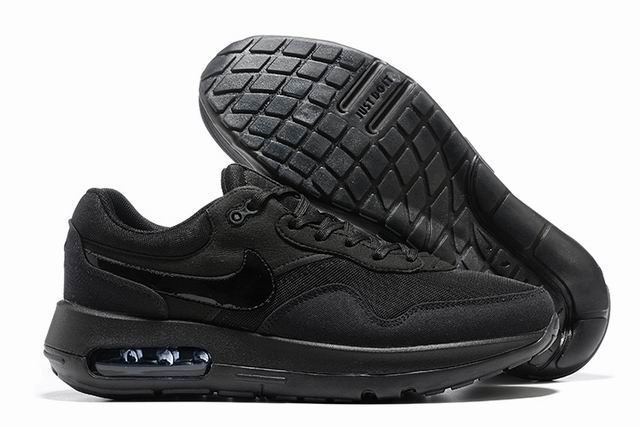 Black Nike Air Max Motif Men's And Women's Shoes-5 - Click Image to Close